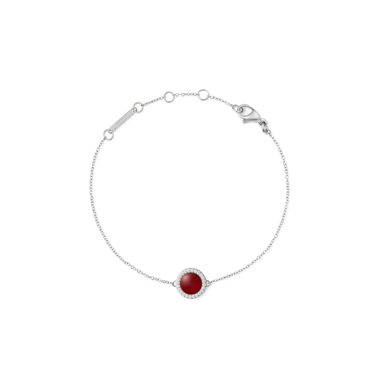 Audrey Bracelet Red Agathe Silver