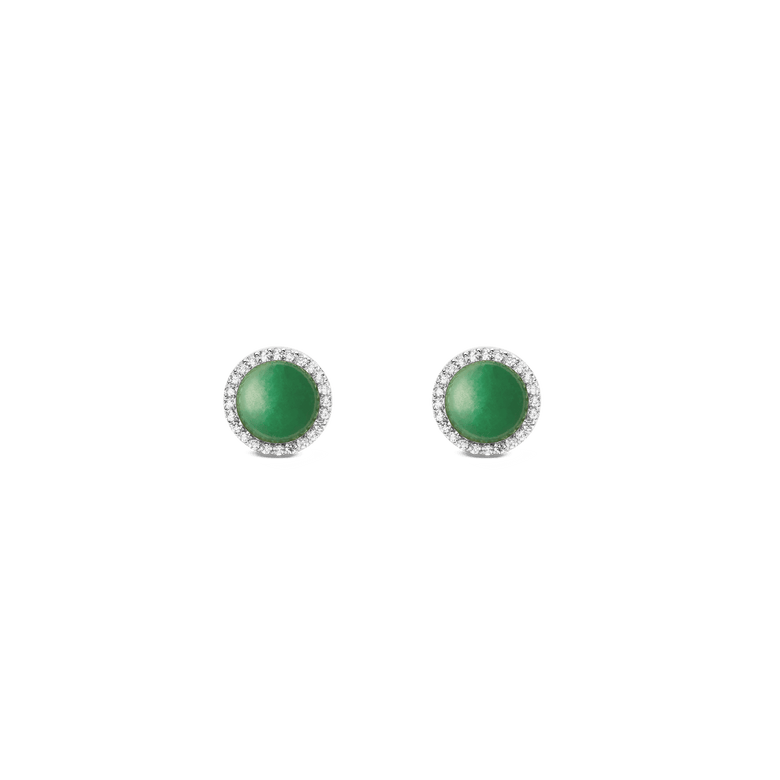Audrey Earrings Jade Silver