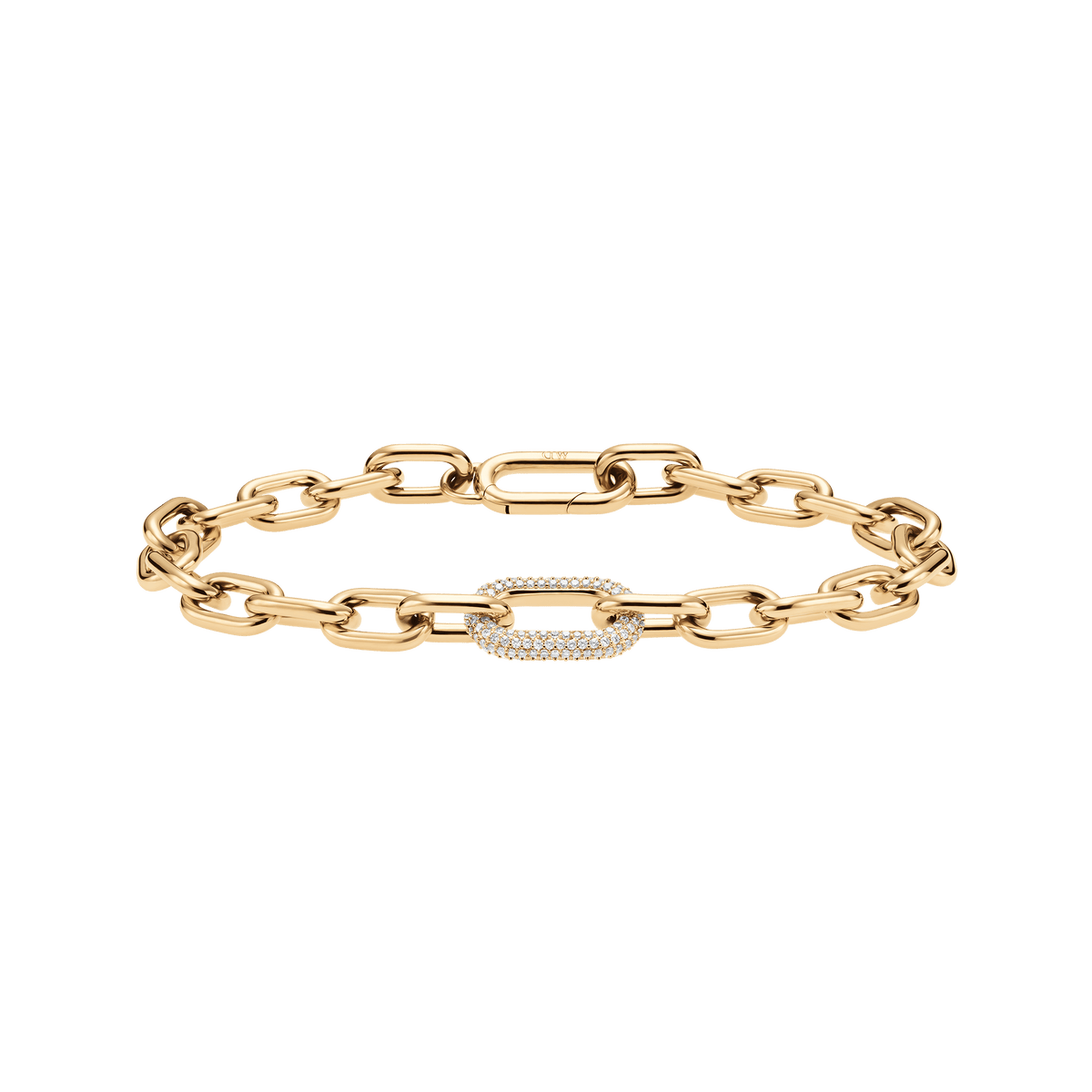 Crystal Link Bracelet Gold