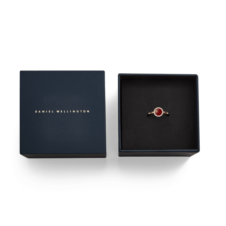Audrey Ring Red Agathe Rose Gold