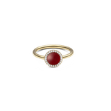 Audrey Ring  Red Agathe Gold