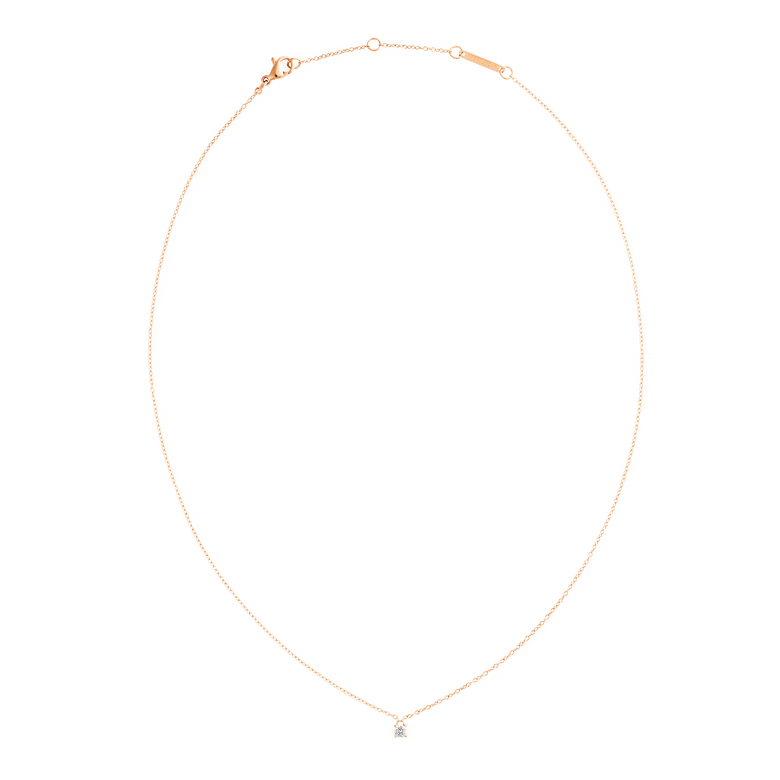 Mirelle Solitaire Necklace Rose Gold