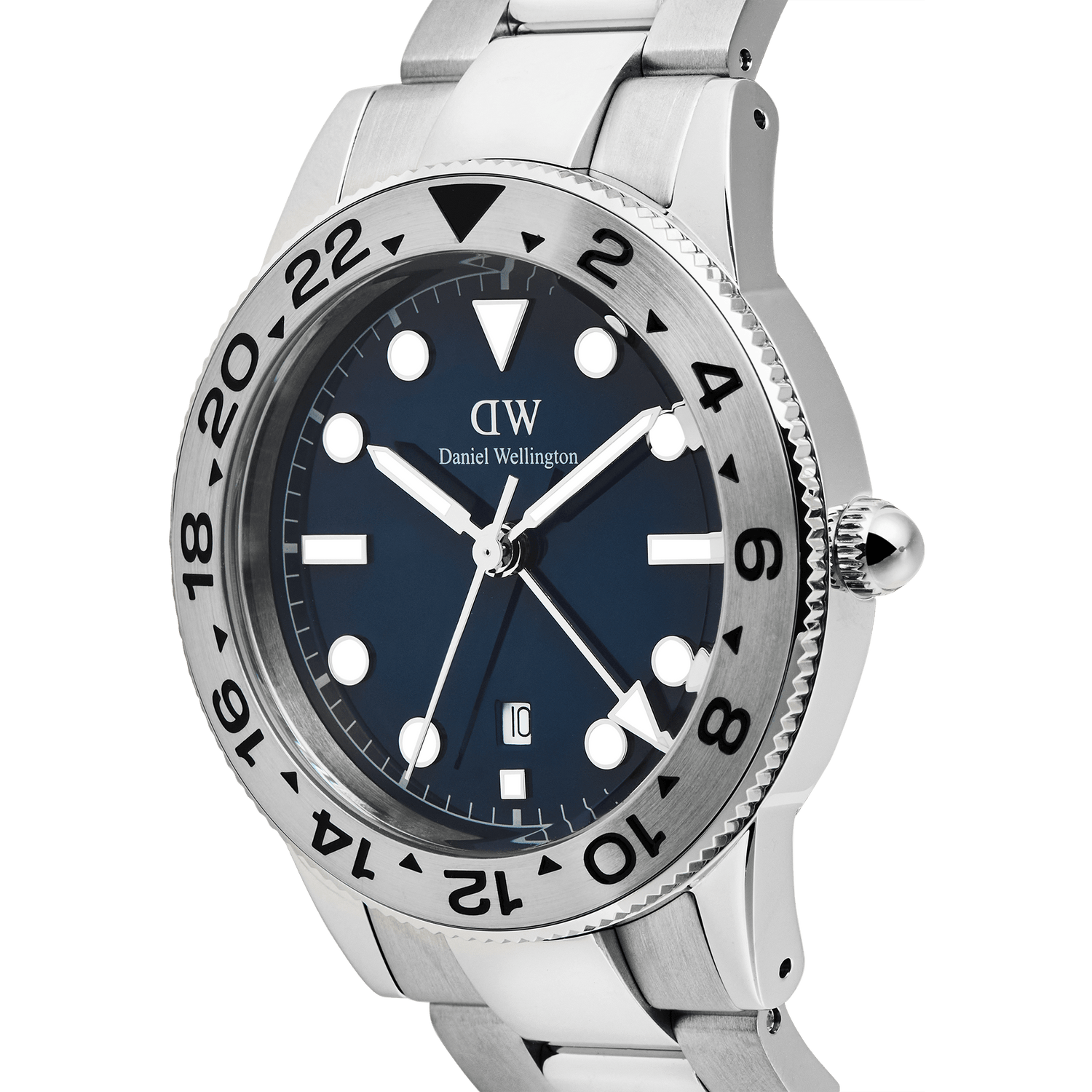 Iconic GMT Link Brushed Bezel Silver