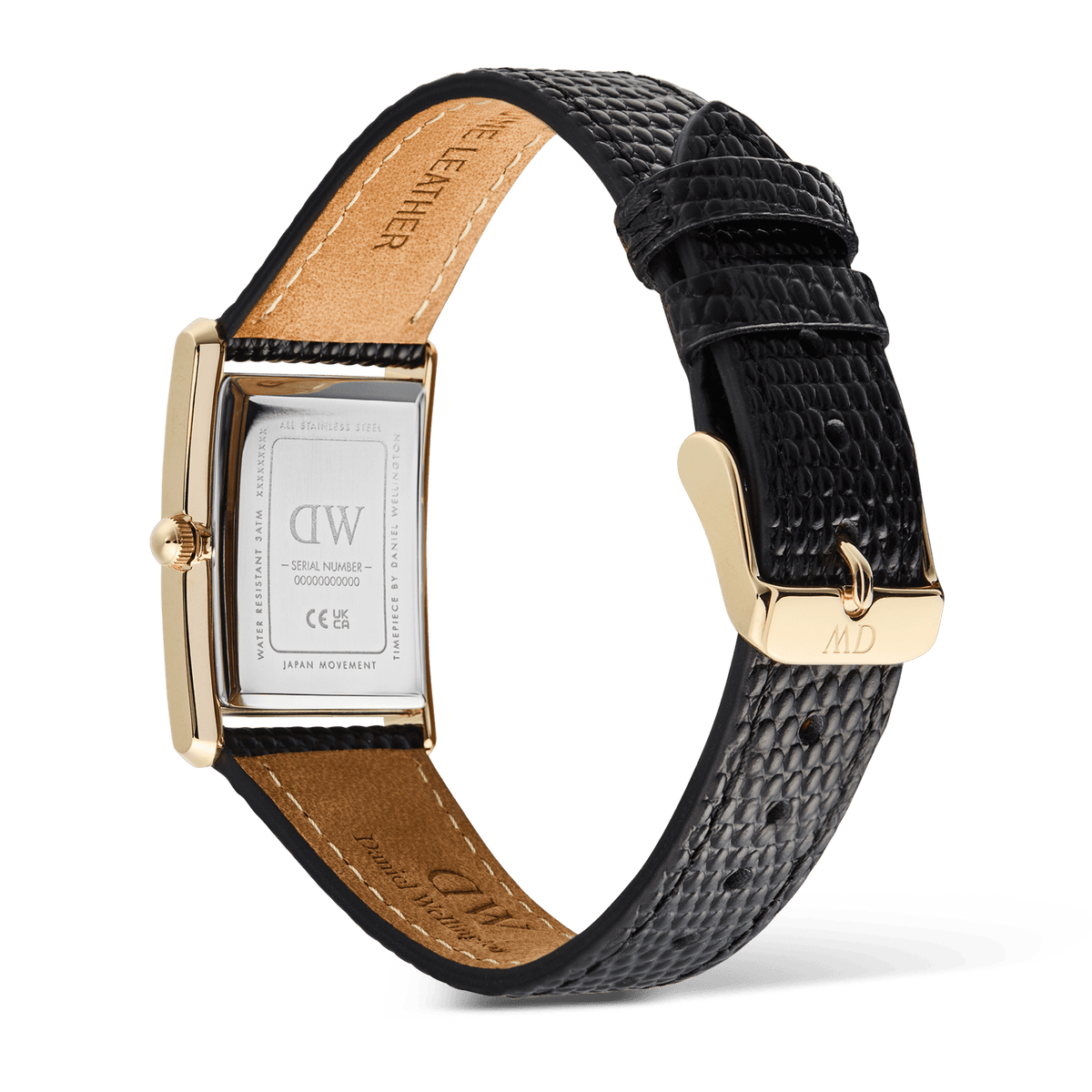 Bound Black Lizard Guilloché Gold