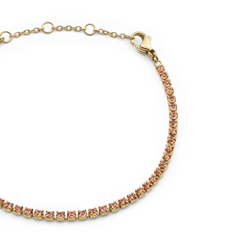 Classic Tennis Bracelet Apricot Gold