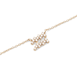 Crystal Zodiac Chain Necklace Gold