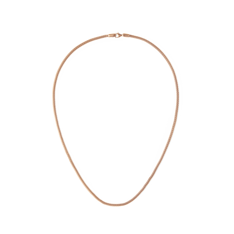 Tide Mesh Necklace Rose Gold 2.8