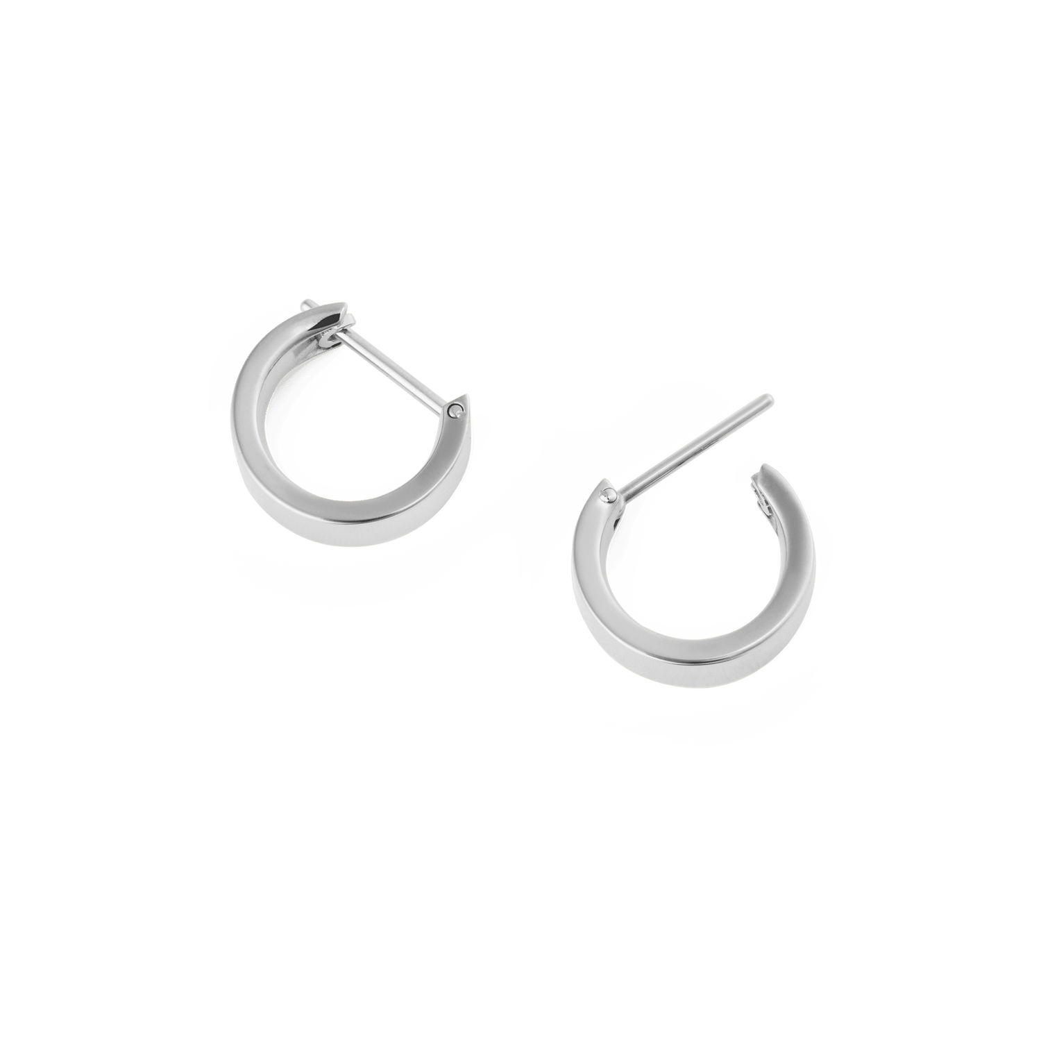 Line Earrings Polished Silver 3.5mm