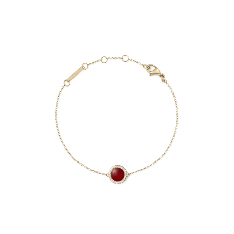 Audrey Bracelet Red Agathe Gold