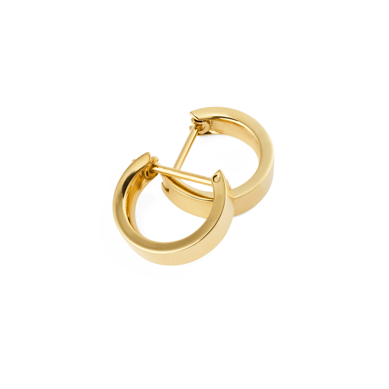 Line Earrings Polished Gold 3.5mm