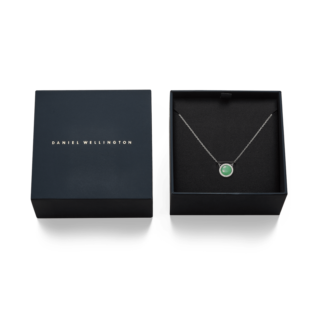 Audrey Necklace Jade Silver
