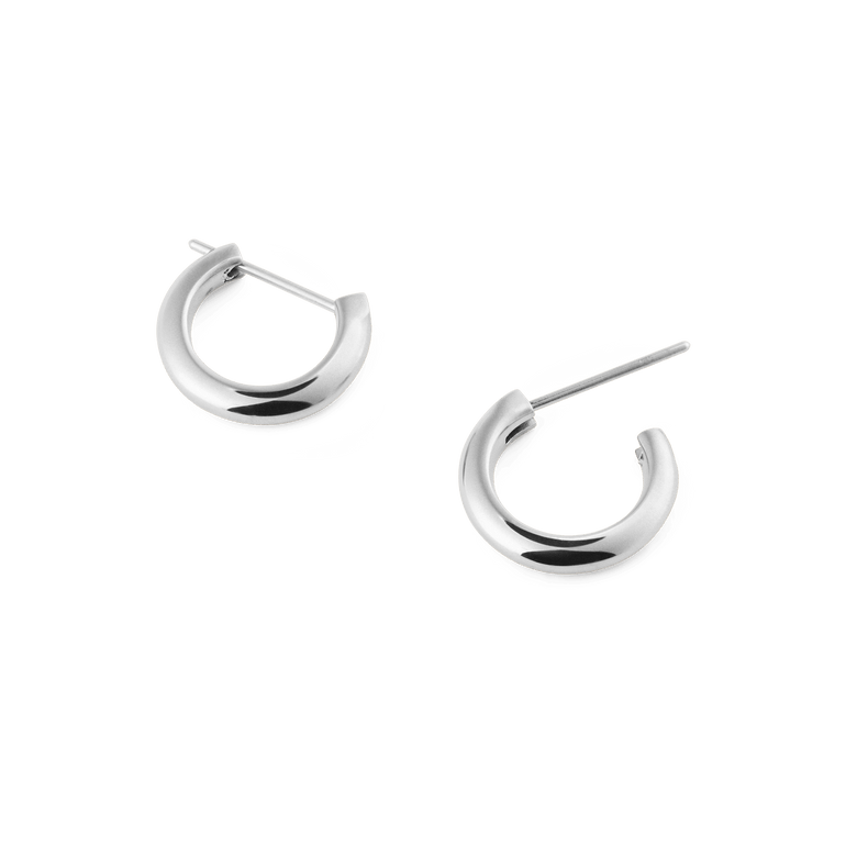 Arch Earrings Silver 9mm
