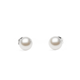 Pearl Stud Earrings Silver