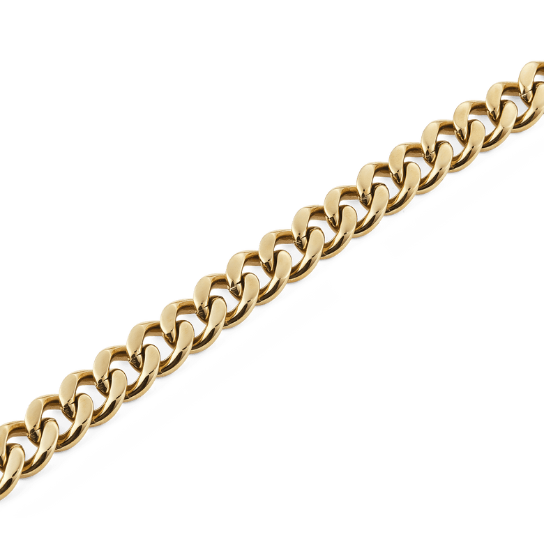Ellipse Cuban Chain Necklace Gold