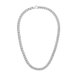 Ellipse Cuban Chain Necklace Silver