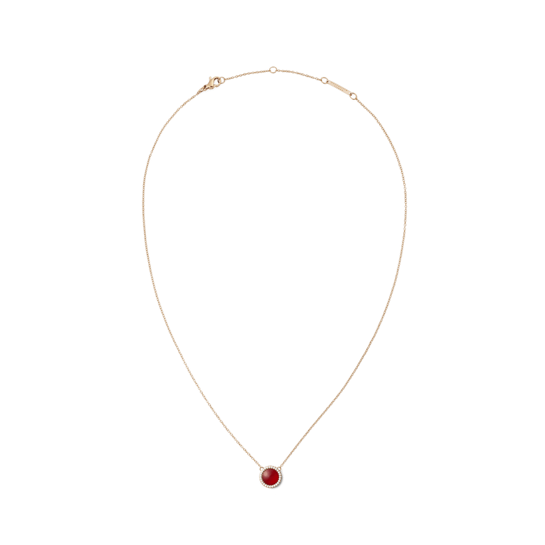 Audrey Necklace  Red Agathe Rose Gold