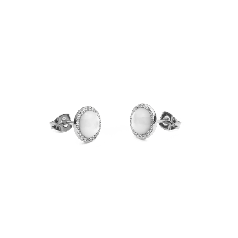 Audrey Earrings Mother of Pearl Silver